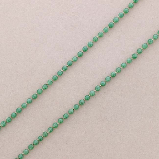 COLLAR LARGO NUDOS BOLAS FACETADAS PIEDRA 1.2M*8MM