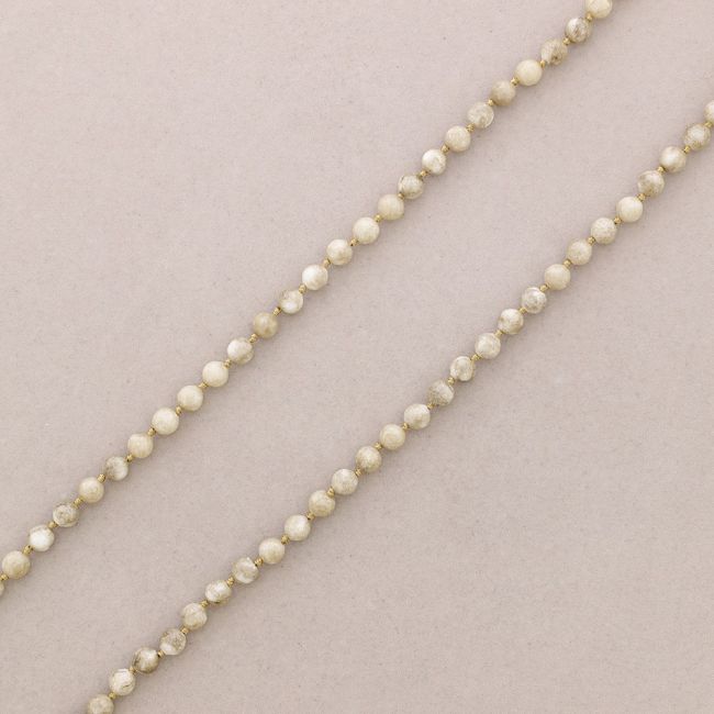LONG NECKLACE KNOTS FACETED STONE BALLS 1.2M*8MM