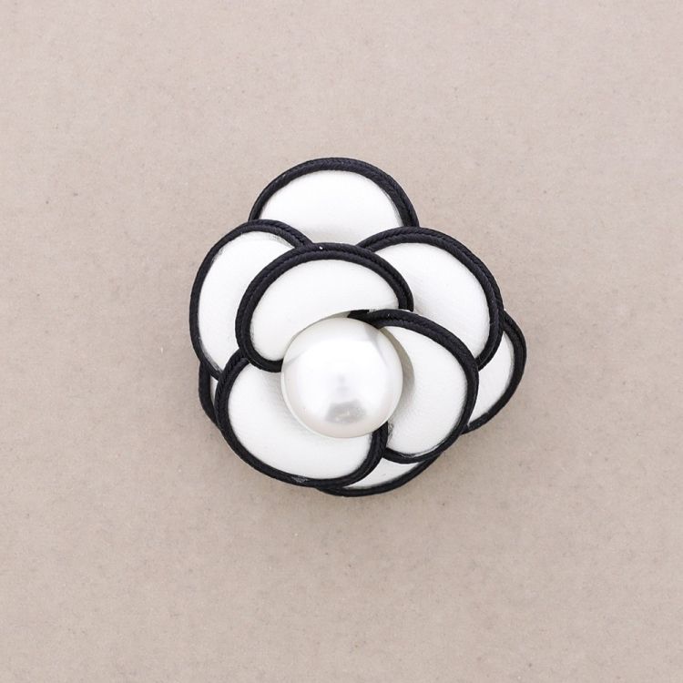 FABRIC FLOWER BROOCH 6CM