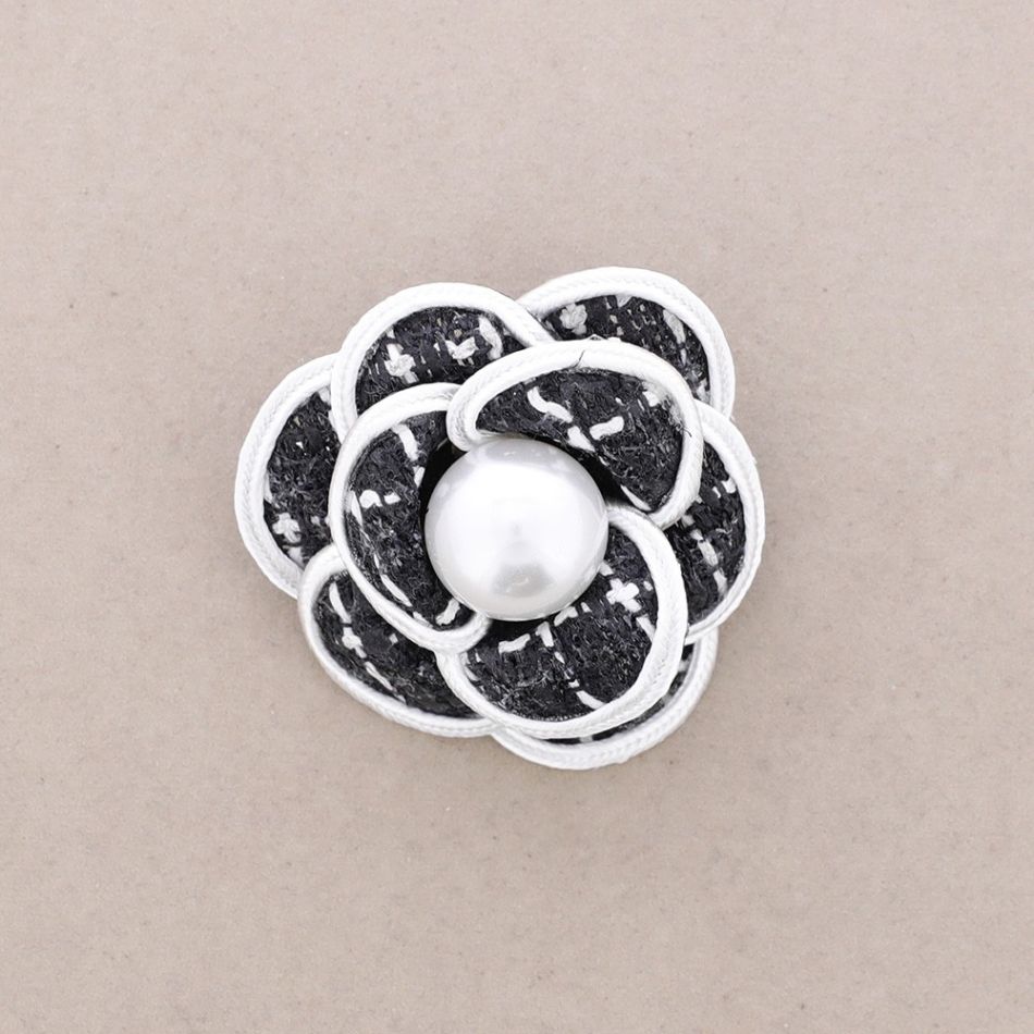 FABRIC FLOWER BROOCH 6CM