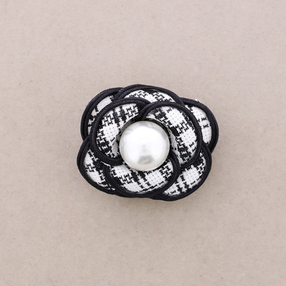 BROCHE FLOR TELA 6CM