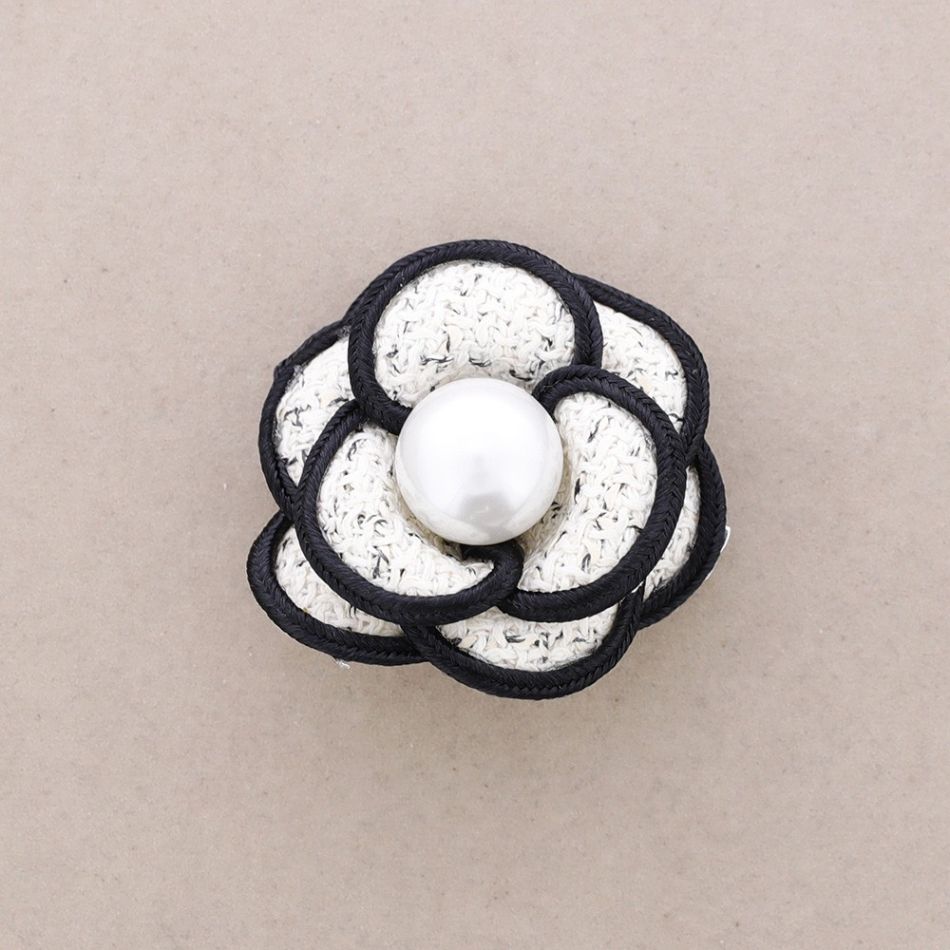 FABRIC FLOWER BROOCH 6CM