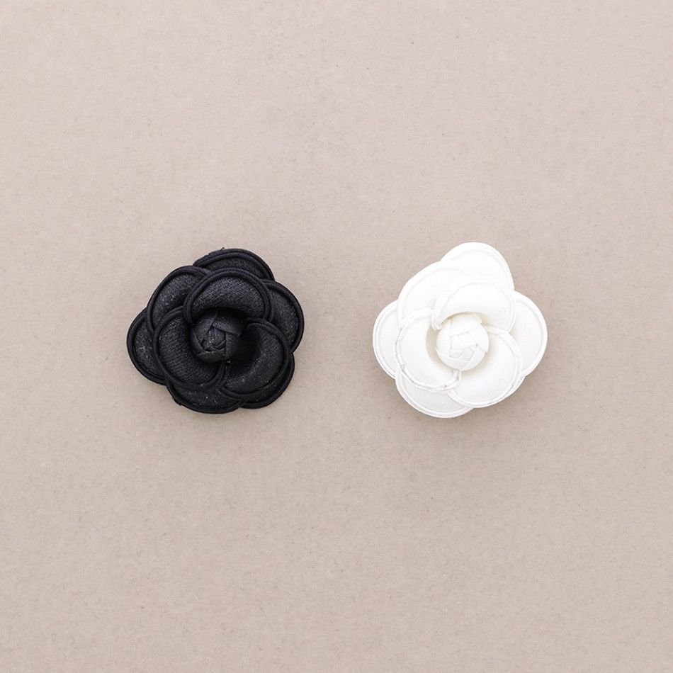 FABRIC FLOWER BROOCH 6CM