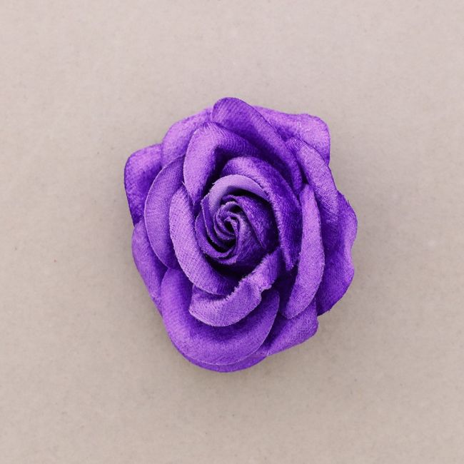 VELVET FABRIC FLOWER BROOCH 10CM