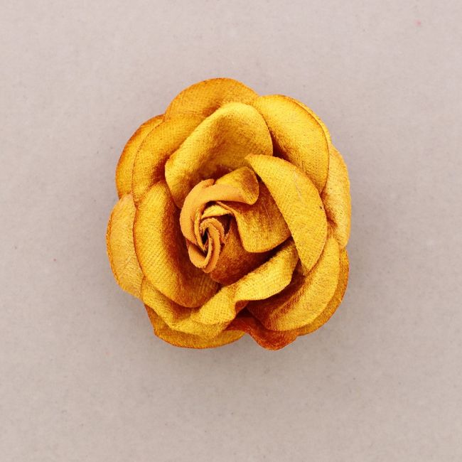 VELVET FABRIC FLOWER BROOCH 10CM