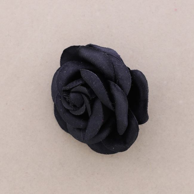 VELVET FABRIC FLOWER BROOCH 10CM