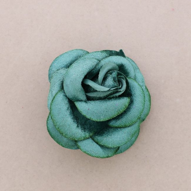 VELVET FABRIC FLOWER BROOCH 10CM