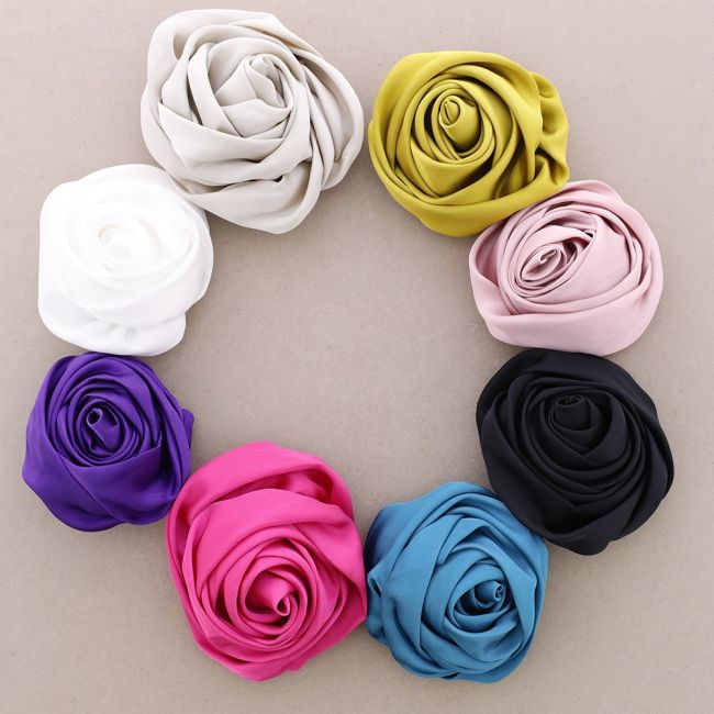 BROCHE FLOR TELA 10CM