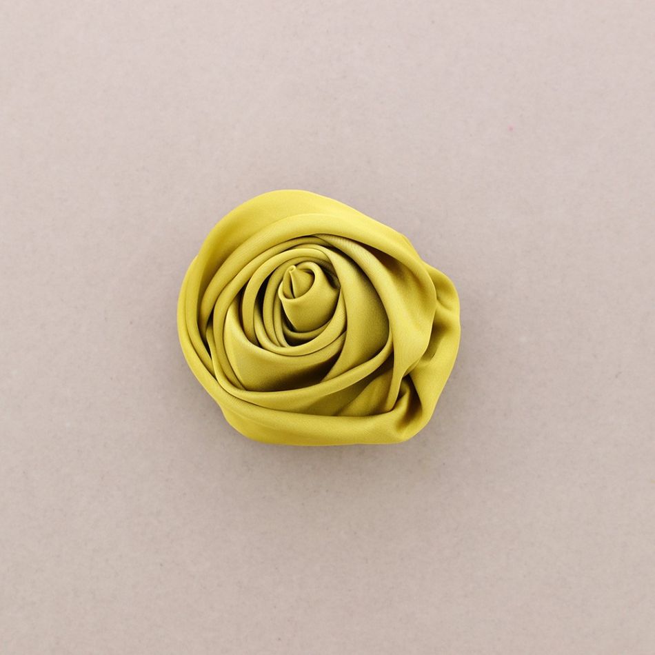FABRIC FLOWER BROOCH 10CM