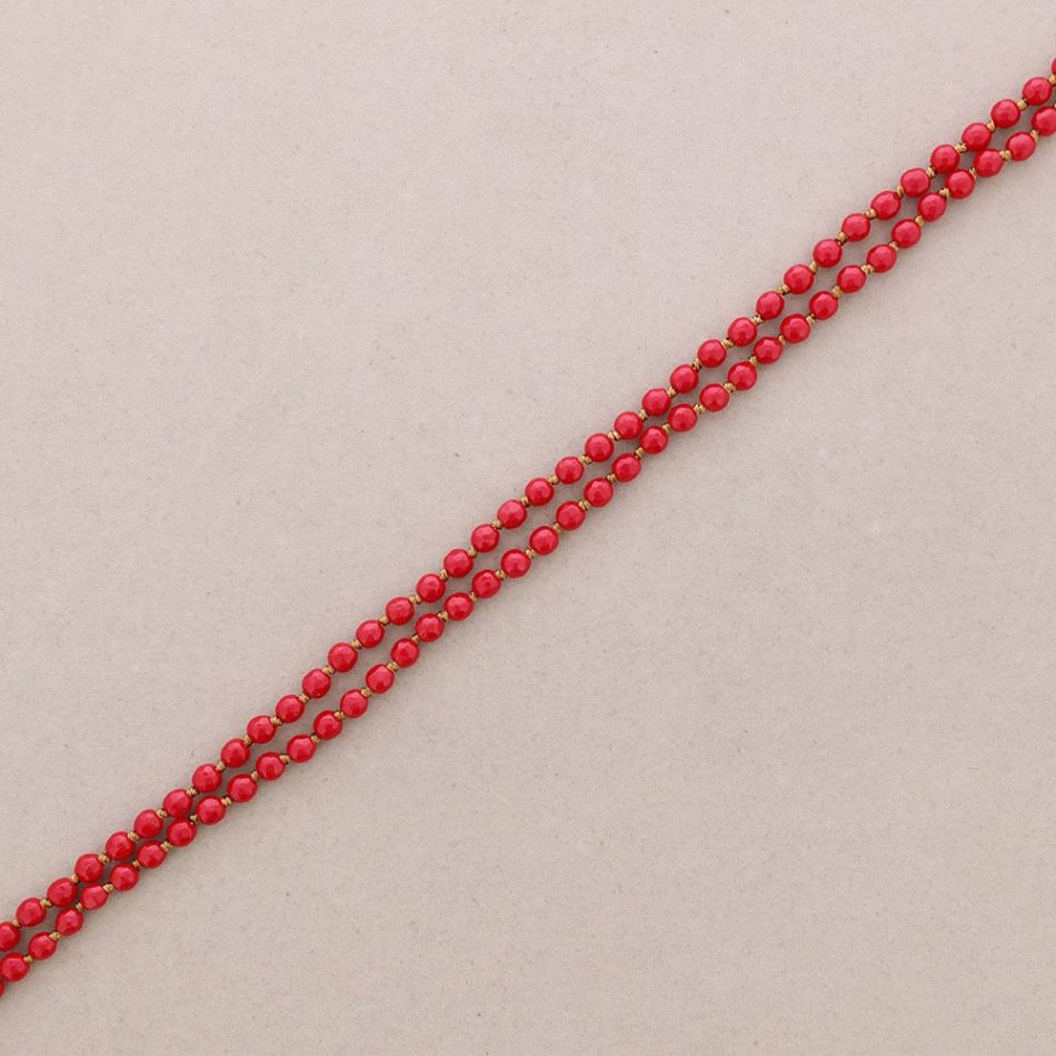 LONG NECKLACE KNOTS FACETED STONE BALLS 1.2M*6MM