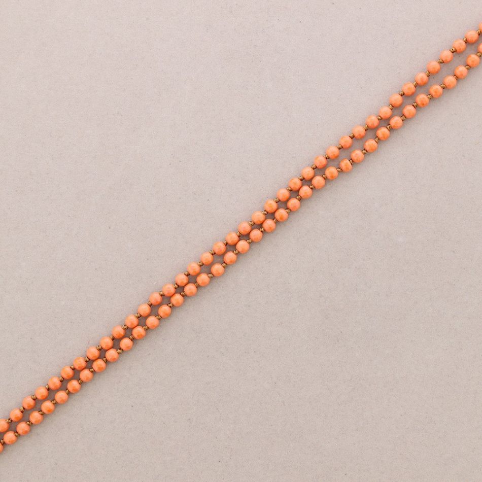 LONG NECKLACE KNOTS FACETED STONE BALLS 1.2M*6MM