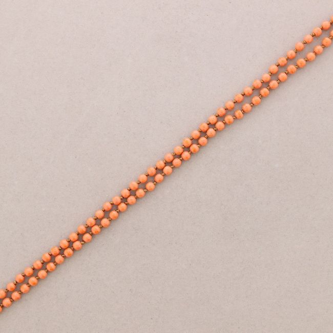 LONG NECKLACE KNOTS FACETED STONE BALLS 1.2M*6MM