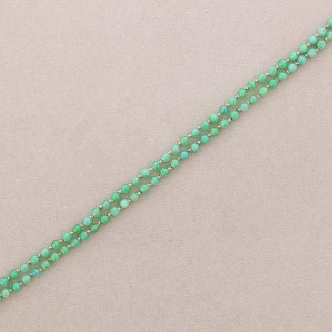 COLLAR LARGO NUDOS BOLAS FACETADAS PIEDRA 1.2M*6MM