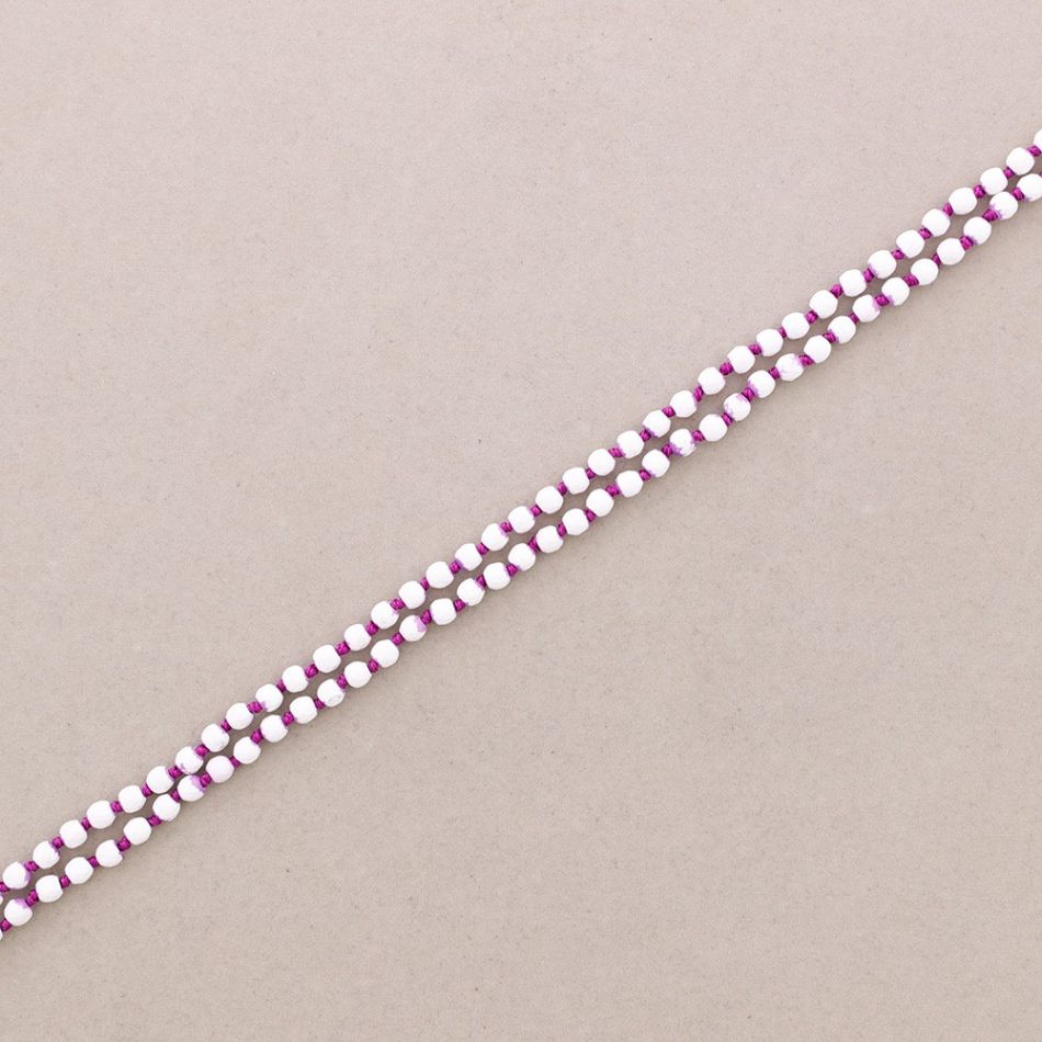 COLLAR LARGO NUDOS BOLAS FACETADAS PIEDRA 1.2M*6MM