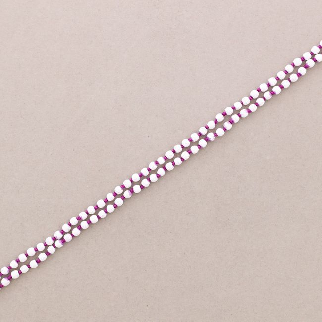 COLLAR LARGO NUDOS BOLAS FACETADAS PIEDRA 1.2M*6MM