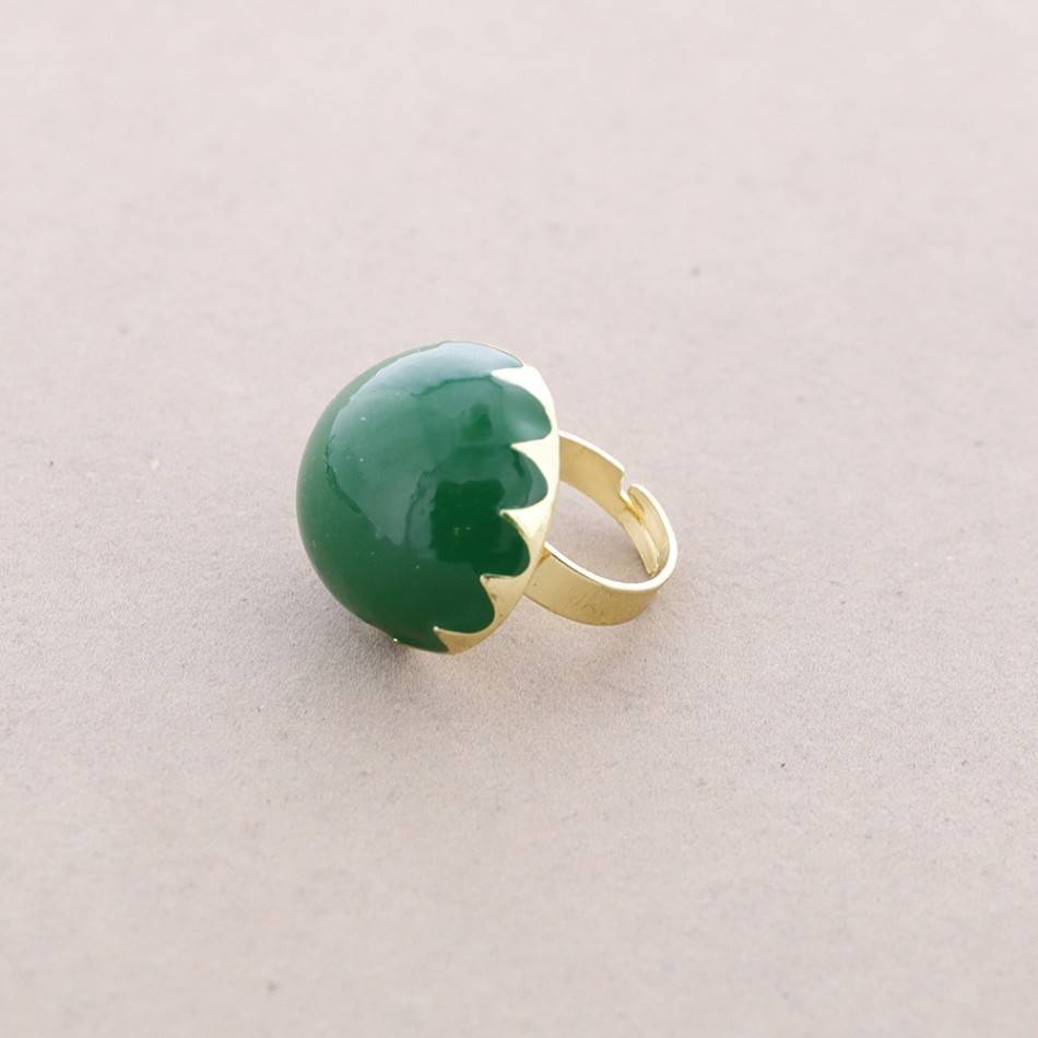 ANILLO BAÑO DORADO METAL ESMALTE