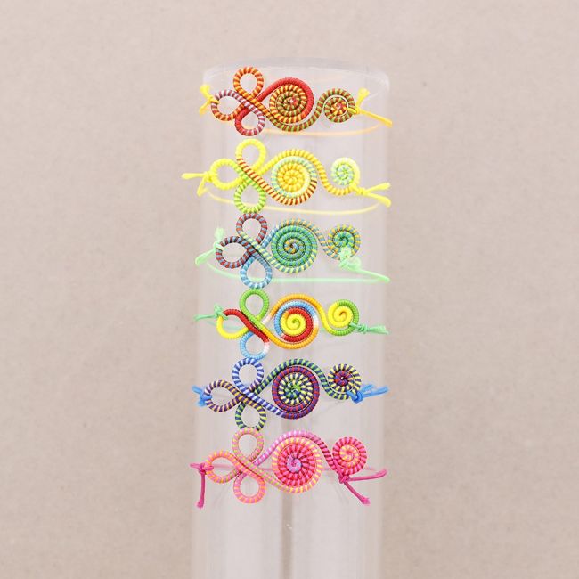 COLORED ELASTIC ETHNIC BRACELET