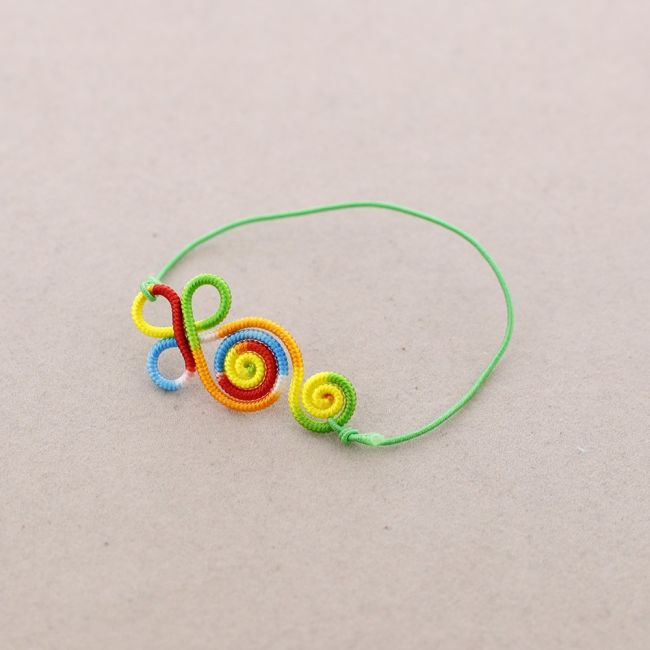 COLORED ELASTIC ETHNIC BRACELET
