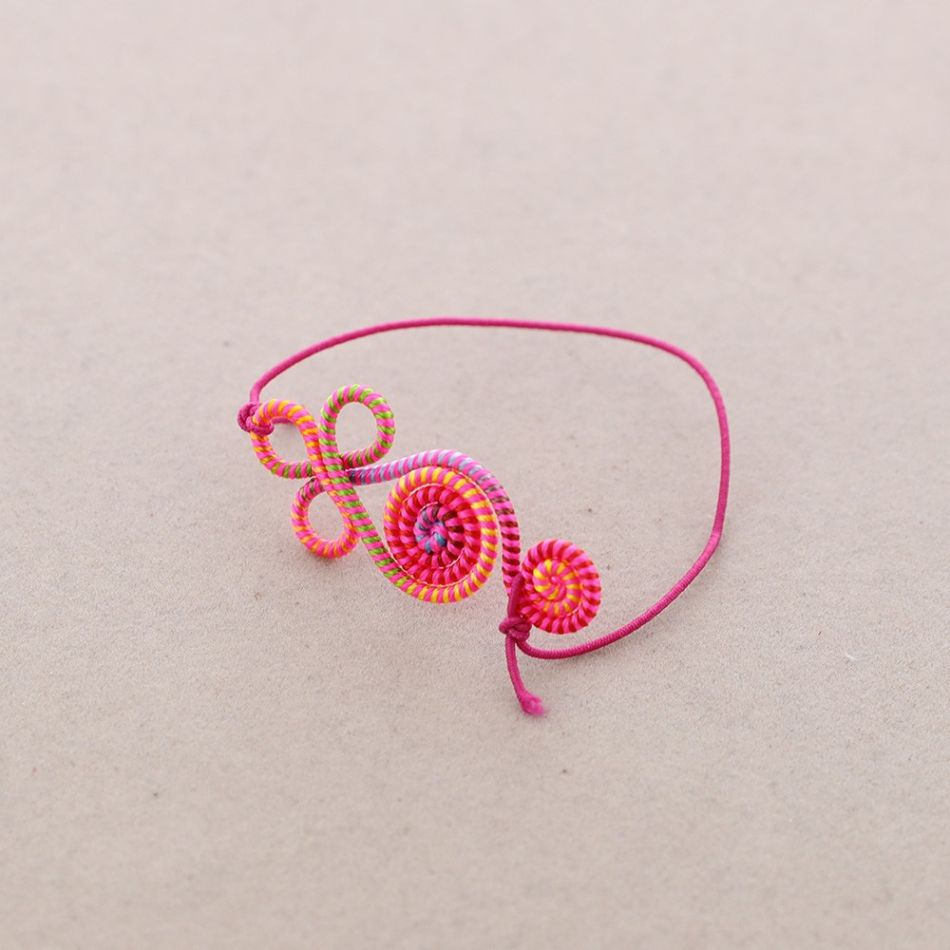 COLORED ELASTIC ETHNIC BRACELET