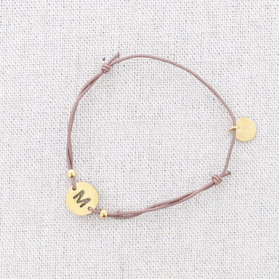 PULSERA ELÁSTICA ACERO LETRA M