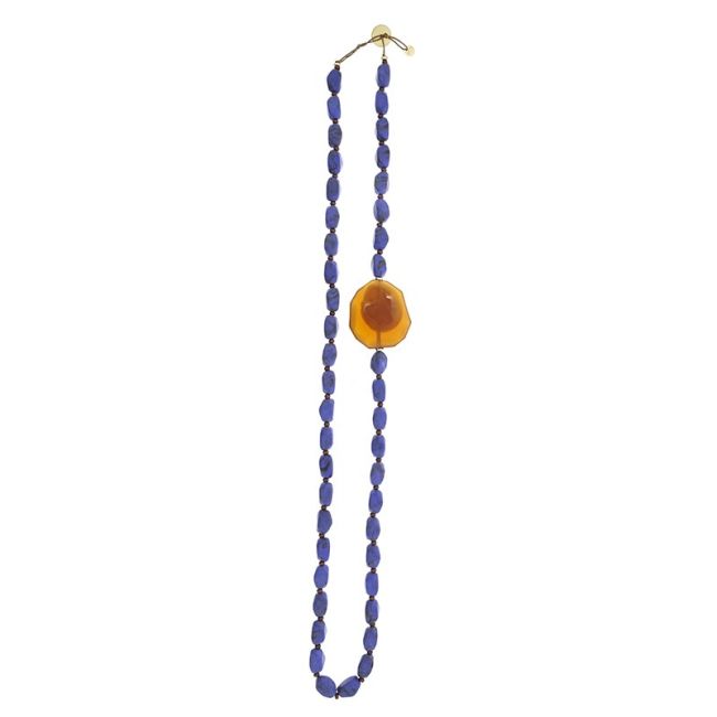 COLLAR LARGO CUENTAS RESINA