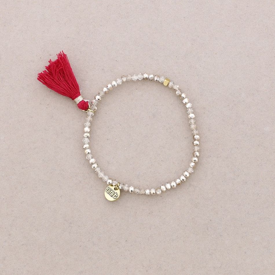 FRINGED FACETED BEADS BRACELET