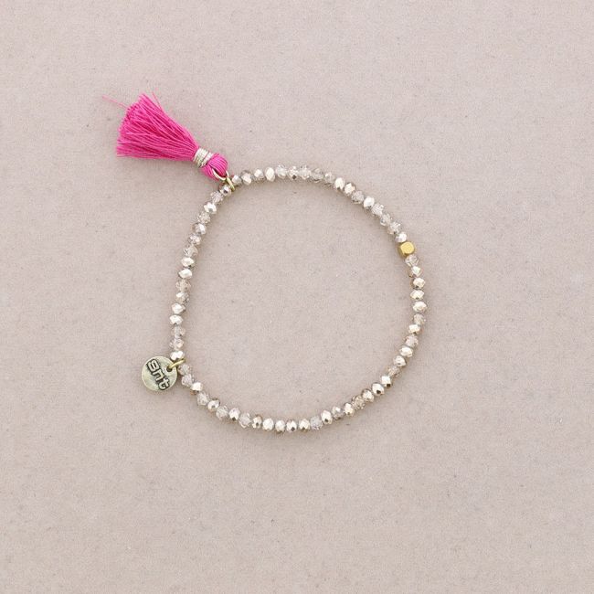 FRINGED FACETED BEADS BRACELET