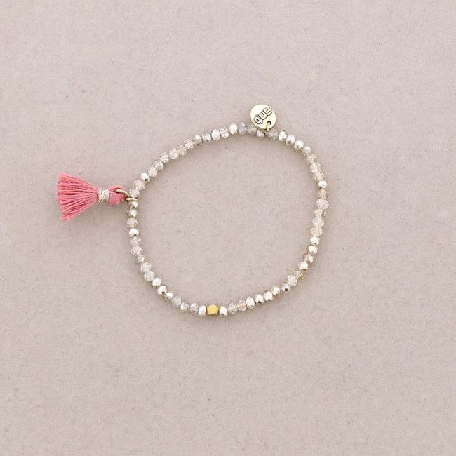 FRINGED FACETED BEADS BRACELET