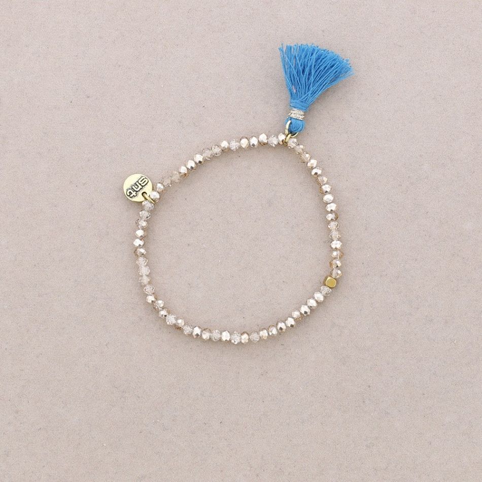 FRINGED FACETED BEADS BRACELET