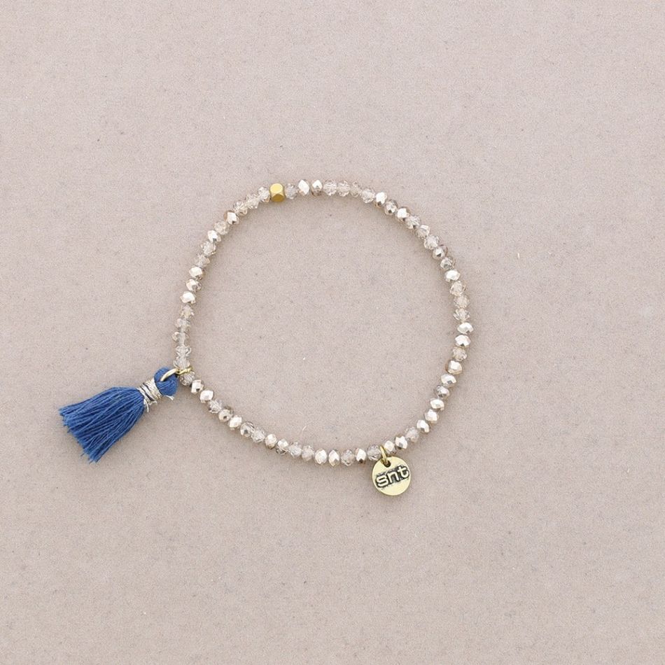 FRINGED FACETED BEADS BRACELET