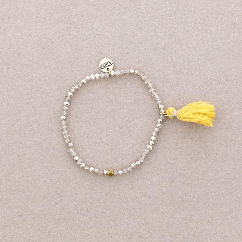 FRINGED FACETED BEADS BRACELET