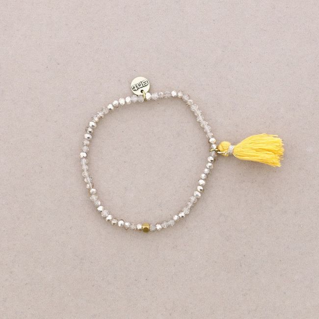 FRINGED FACETED BEADS BRACELET