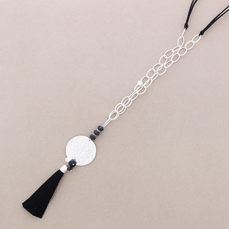 COLLAR LARGO COLGANTE MEDALLA FLECO 2