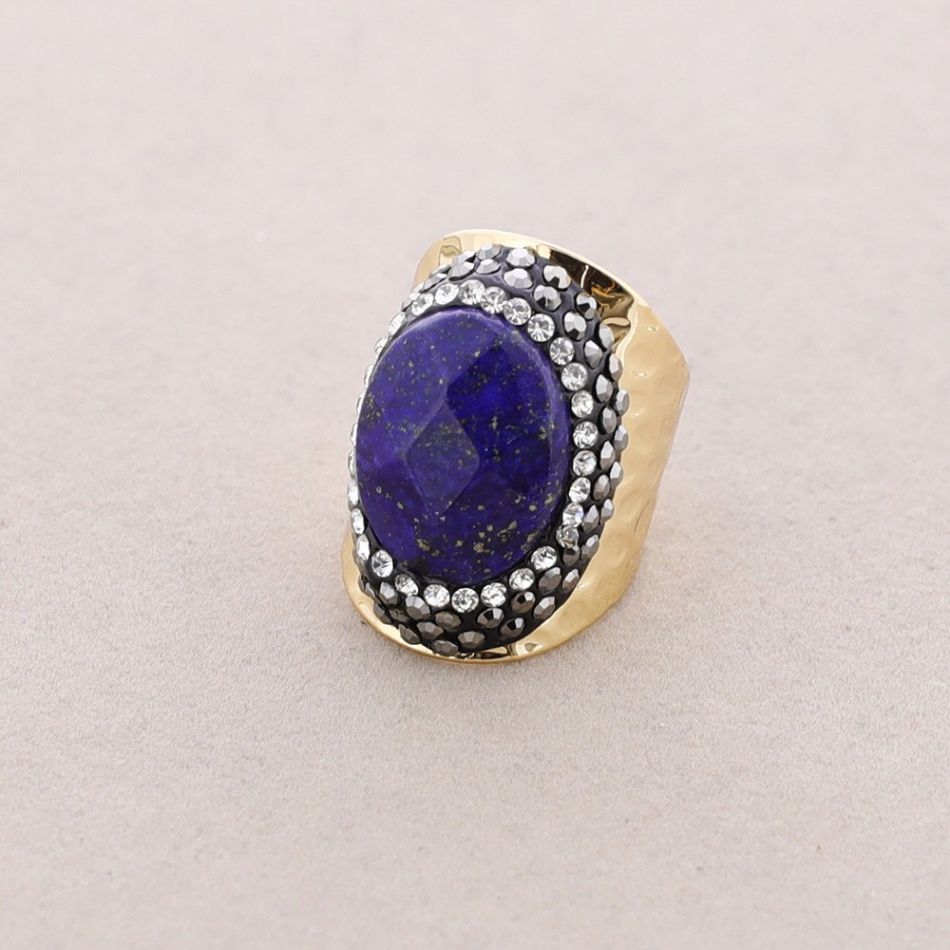 BRONZE STONE CRYSTALS RING