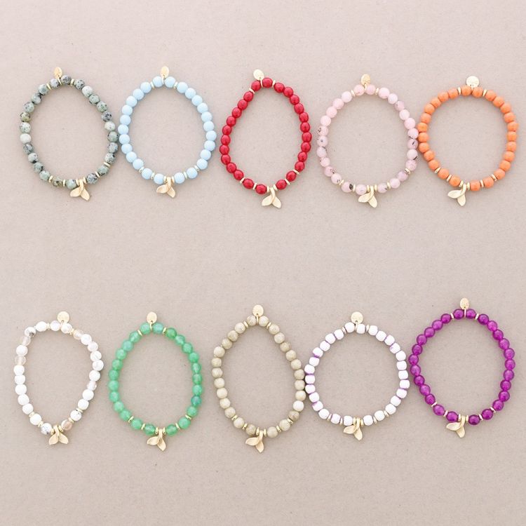 ELASTIC BRACELET WITH METAL TAIL STONES 2