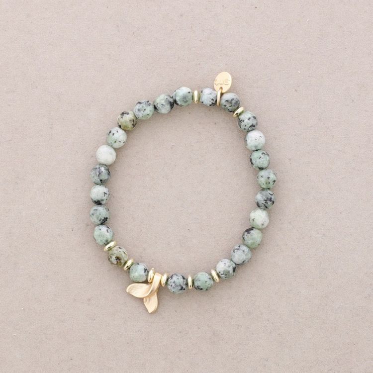 ELASTIC BRACELET WITH METAL TAIL STONES