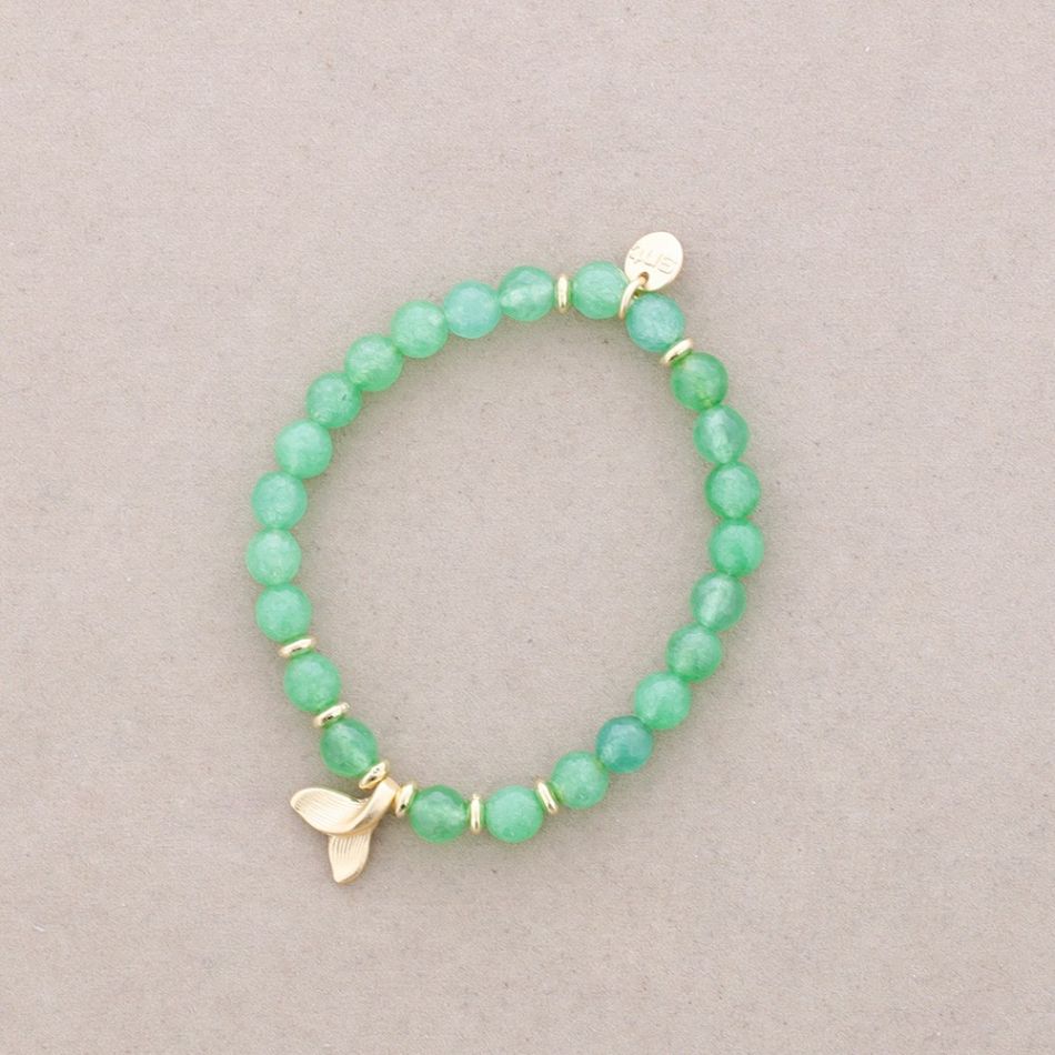 ELASTIC BRACELET WITH METAL TAIL STONES