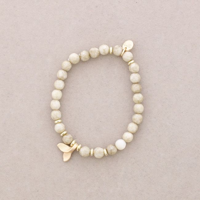 ELASTIC BRACELET WITH METAL TAIL STONES