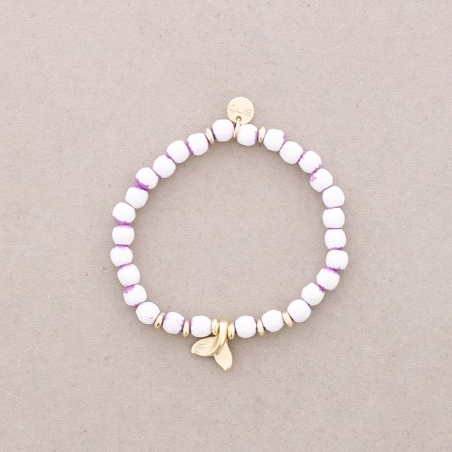 ELASTIC BRACELET WITH METAL TAIL STONES
