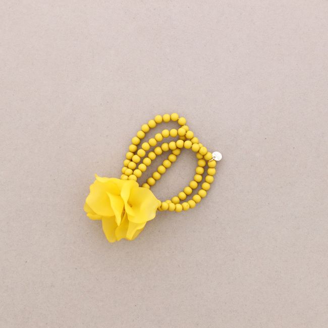 ELASTIC RESIN FLOWER BALL BRACELET