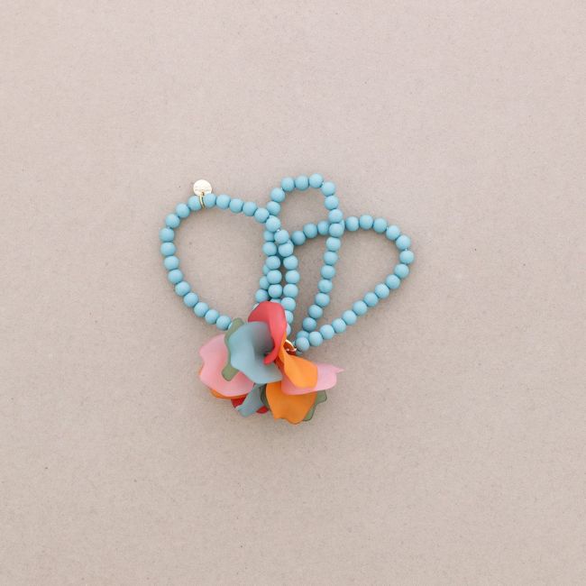 ELASTIC RESIN FLOWER BALL BRACELET