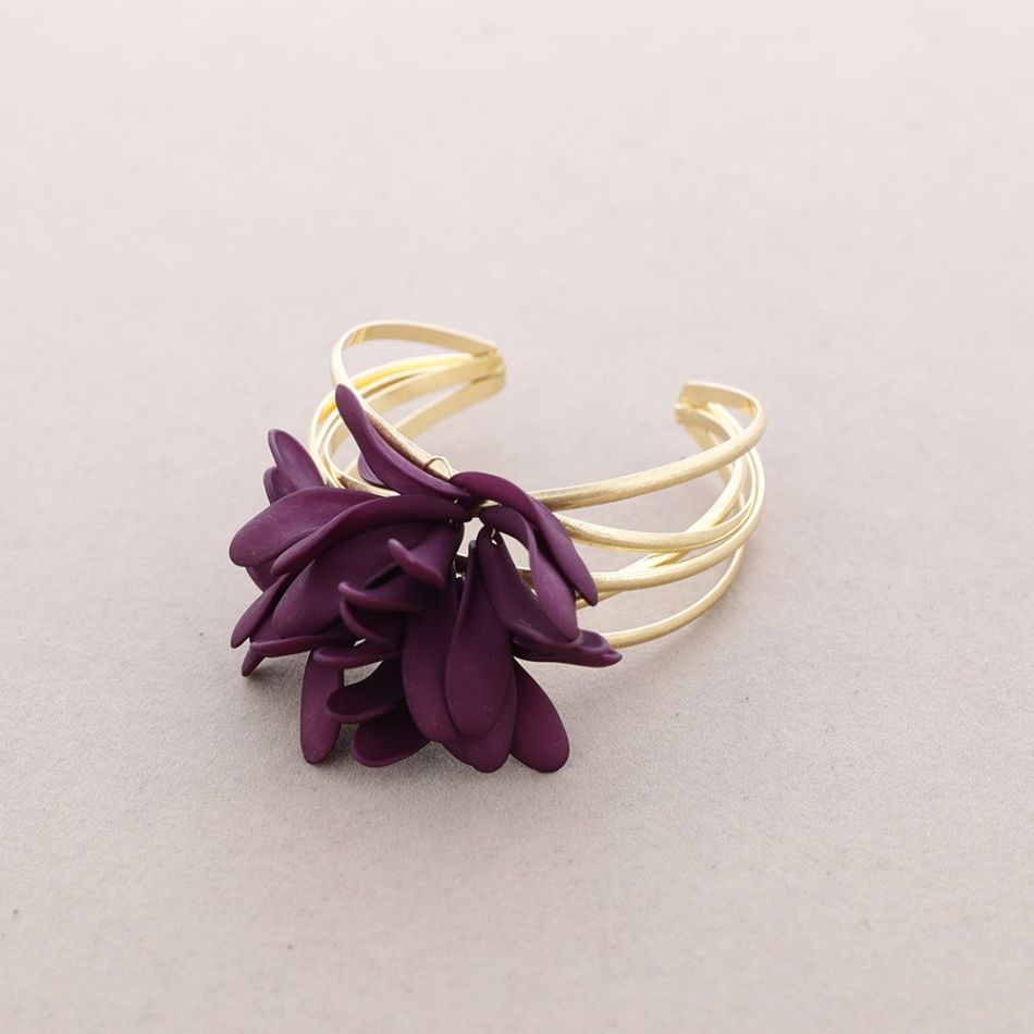 PULSERA METAL AJUSTABLE PÉTALOS