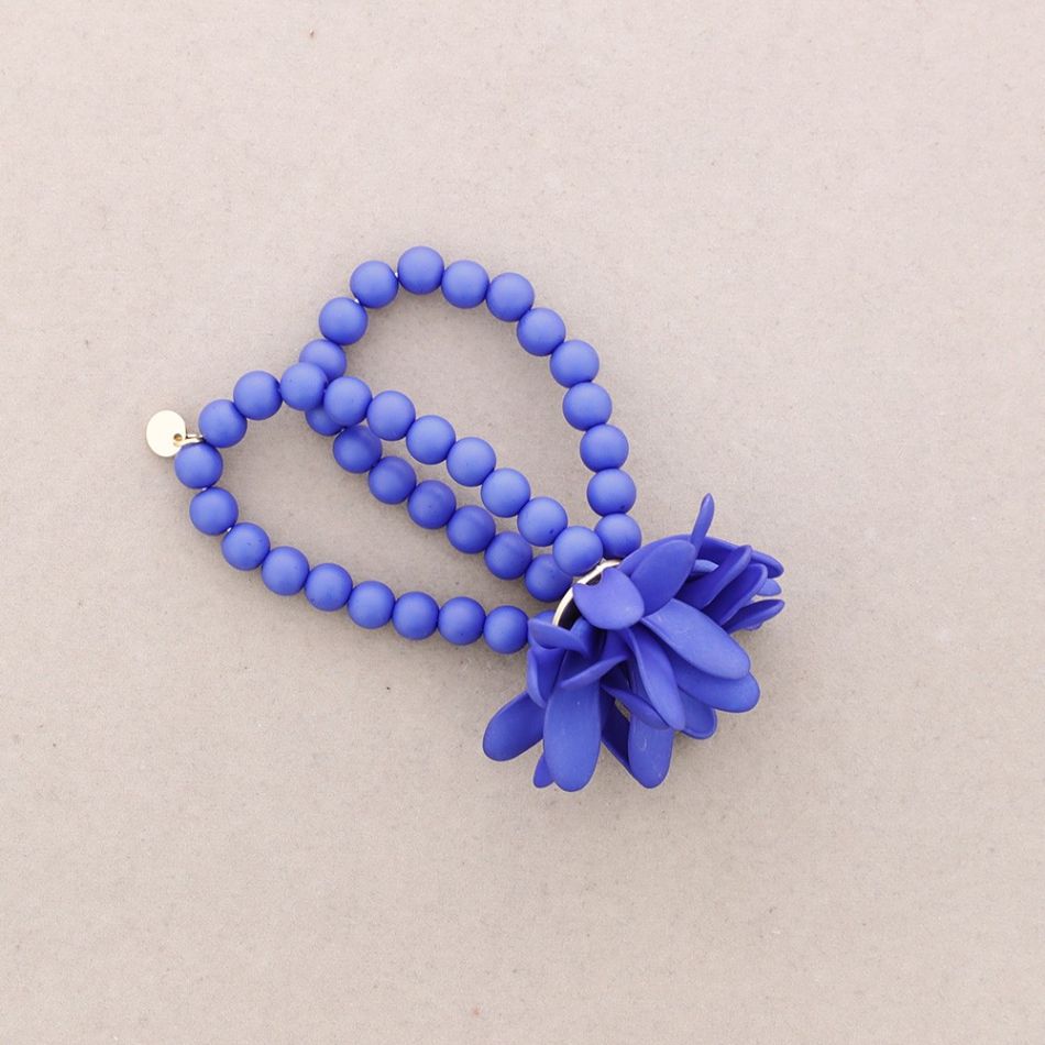 ELASTIC RESIN FLOWER BALL BRACELET