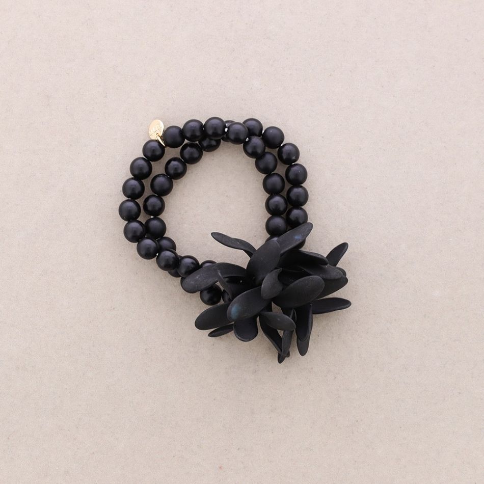 ELASTIC RESIN FLOWER BALL BRACELET