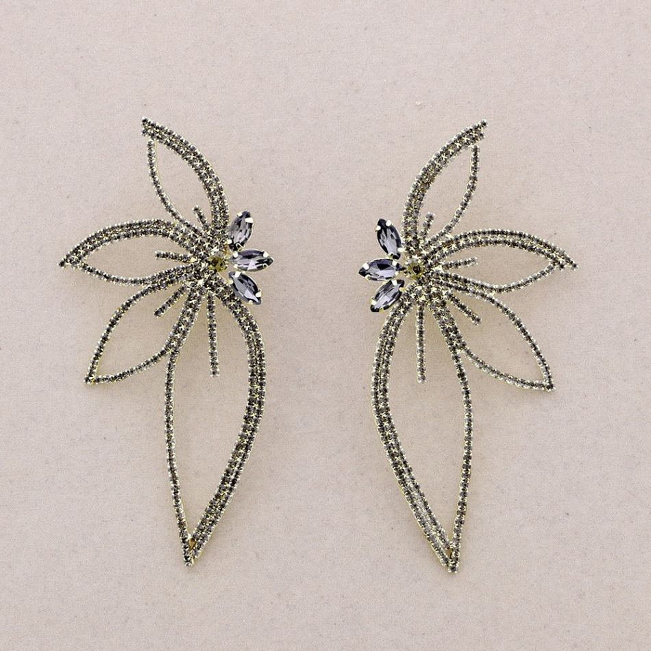 HALF WING EARRINGS WITH CRYSTALS