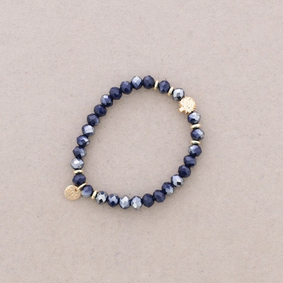 PULSERA ELÁSTICA CRISTALES FACETADOS ÁRBOL METAL