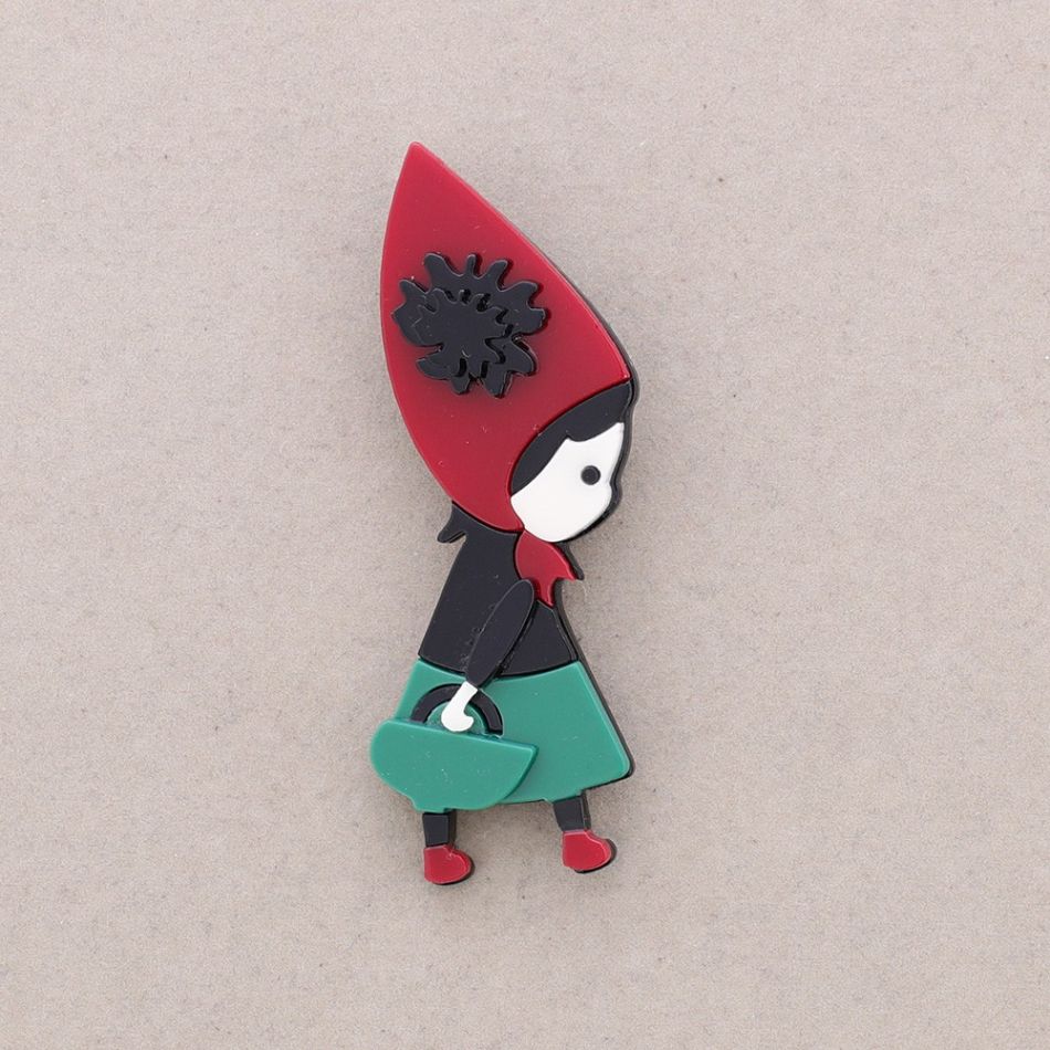 BROCHE CAPERUCITA RESINA