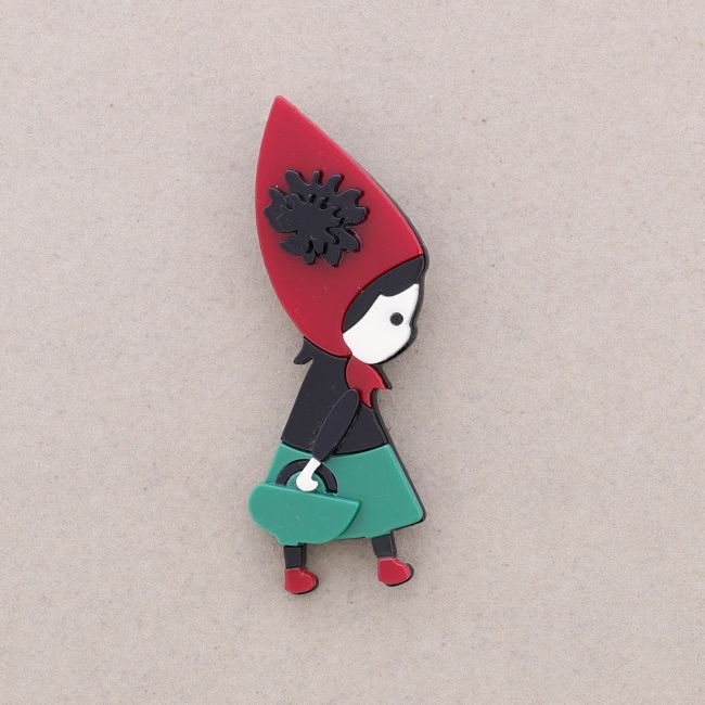 BROCHE CAPERUCITA RESINA