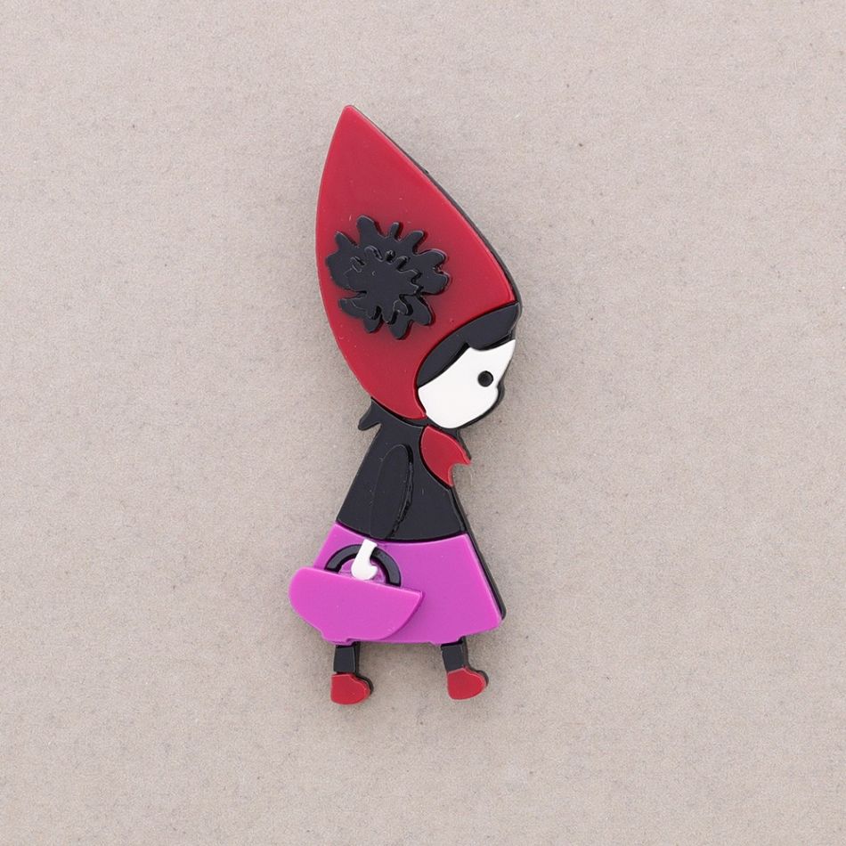 BROCHE CAPERUCITA RESINA