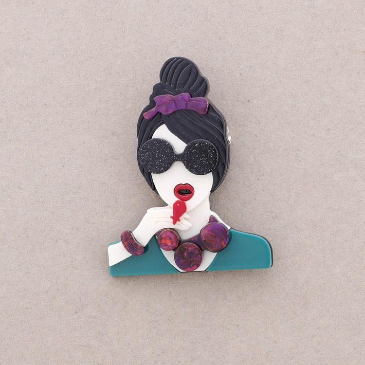 BROCHE CHICA GAFAS RESINA